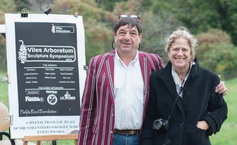 Viles Arboretum Executive Director, Mark DesMeules and wife Dale Cameron DesMeules. “It was a shoestring budget but we covered all the bases and there was not a single glitch during the entire process.“ 