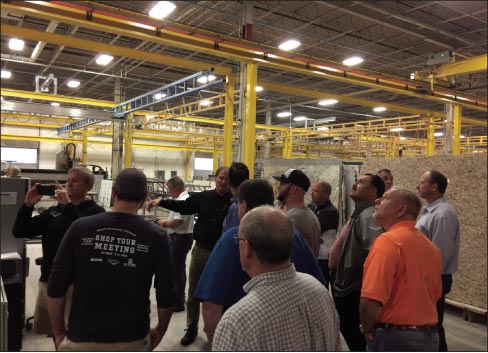 KG Stevens played host to the Artisan Group tour, where members discussed fabrication issues from sales to installation.