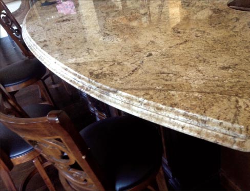 This double ogee edge profile was done for a Scottsdale client, in a $3 million customer home. Countertop rock gives a lifetime warranty on installation, and customer satisfaction takes top priority.