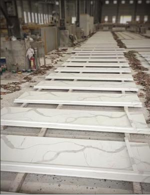 Mass-produced quartz stone slabs present both opportunities and limitations for fabricators. 