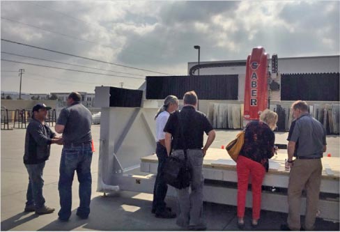 Attendees learn about the Park Industries® SABER CNC Saw at the California Open House.