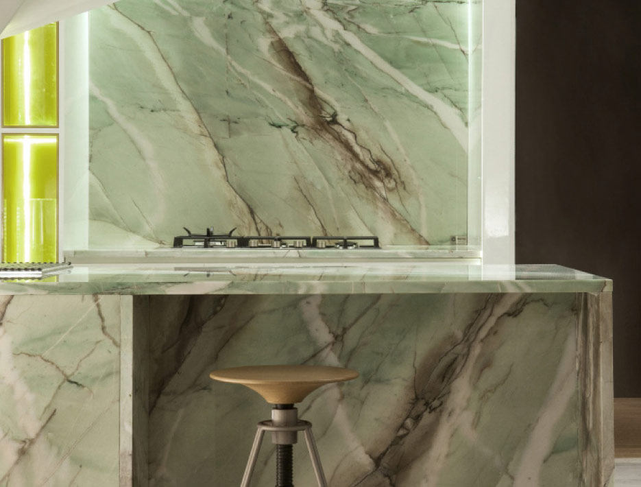 Cristallo Tiffany quartzite Photo courtesy of Aria Stone Gallery.