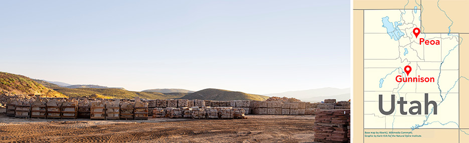 Browns Canyon sandstone is quartz-rich and varies from a light, warm tan to a warm russet-brown. Customer base extends to Western U.S. and Canada.