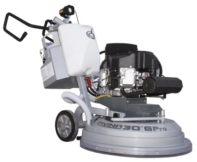 The new Lavina 30G® Pro machine is a propane driven 30˝ planetary grinding, polishing and burnishing machine all in one. It was primarily designed for the big box store concrete polishing projects where a high-speed, large area concrete polishing solution is needed, and comes with a two-year limited warranty on parts and workmanship