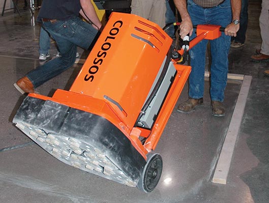 Large floor machines like the WerkMaster Colossos take a lot of diamond tooling. Learning how to use them properly will save you time, money and headaches down the road. The same holds true for any diamond abrasive product.