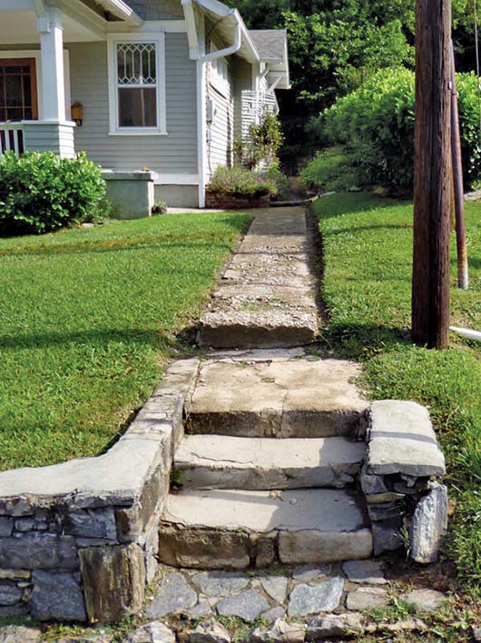  Before & After Steps BEFORE: This broken down set of uneven steps leading to the street are both unsightly and dangerous