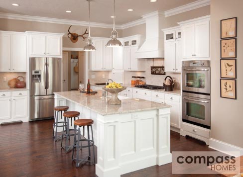 In the Columbus market they serve 17 local Lowes stores and several custom builders as well, like this Compass Homes kitchen 