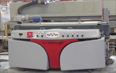 The Emco-Williams Sasso “Flying Flat” Inline Edge Polisher has become a workhorse for the company.