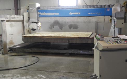 Equipment in the over 17,600 square foot Emco-Williams Sevierville, Tennessee production facility includes an Elettromechannica Bridge Saw, two Bavelloni CNCs with automatic tool changers, and a Sasso inline polisher.