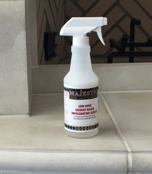 Majestic Low-Odor Impregnating Sealer was developed for porous stone like marble, which is commonly used in bathrooms.