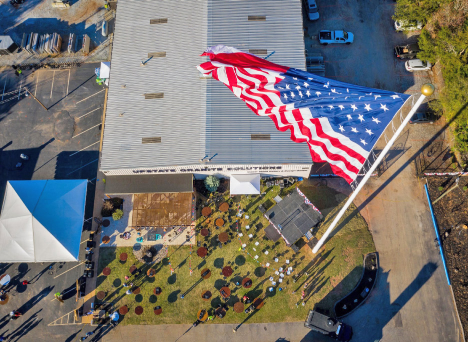 Over 1,500 people, including 300 veterans and active-duty U.S. soldiers turned out for the celebration.