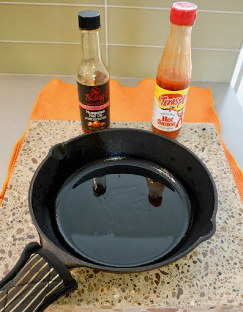 The synergy of heat plus “spilled” oil on a countertop caused more damage than either one alone. This test replicates some of the unforeseen events that can happen in a real-world kitchen.