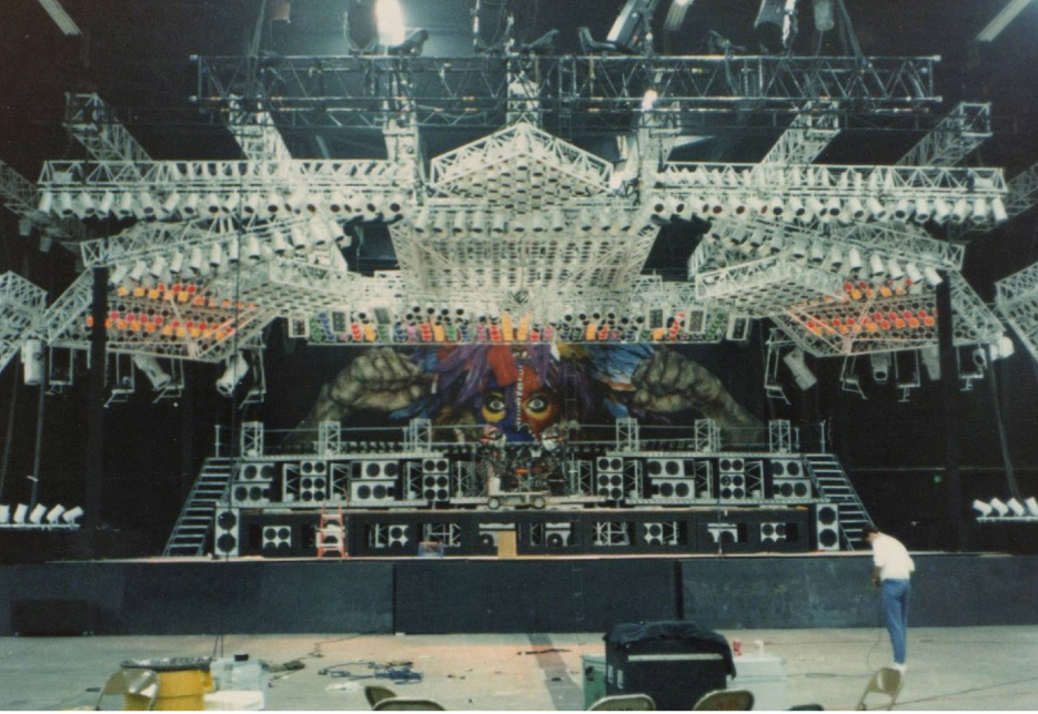 David Lee Roth tour lighting rig. Besides being an engineering roadie for some of the biggest touring rock shows of the 1980s, Show Lights also rigged for the Academy Awards, the Emmys and the 1984 Olympics in Los Angles (Closing Ceremonies).