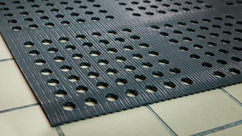 Drain Mat Black Flat rectangle