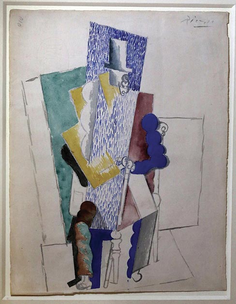 In this Thursday, Dec. 12, 2013, file photo, Picasso’s 1914 cubist drawing “L’homme au Gibus,” or “Man in the Opera Hat,” is presented at Sotheby’s auction house in Paris. A Pennsylvania man looking for art for his new home has won the $1 million Picasso painting with a $138 raffle ticket.  Photo: Remy De La Mauviniere, AP