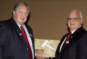 Gaspar “G.K.” Naquin (at right) is presented with the 2016 Migliore Award for Lifetime Achievement.