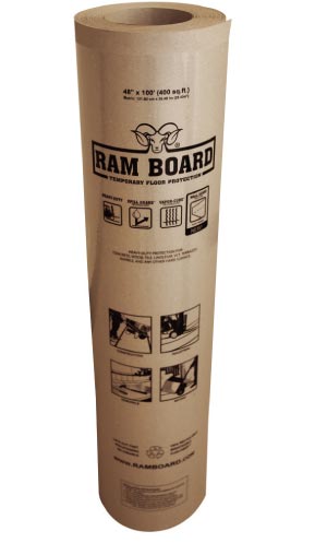 Ram Board provides tough and even reusable protection.