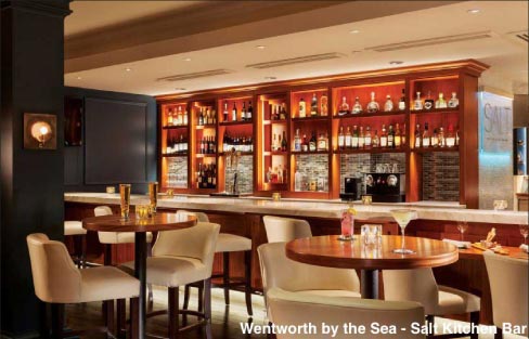 Commercial job for the Salt Kitchen Bar includes extensive installation of matching Imperial Danby marble for all the table tops, countertops and service stations.