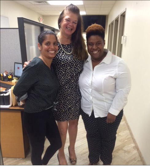 Left to Right: Prutha Patel, Outside Sales MSI;  Holly Nelson Outside Sales MSI; and Meica Kelly, Promoter MSI