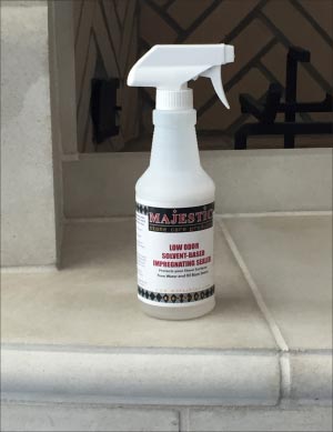 Majestic Low Odor Solvent-Based Impregnating Sealer is approximately $.15 per square foot.