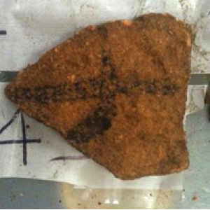 This stone chip may not look like much, but it is part of a drawing created around 26,000 B.C. E. 