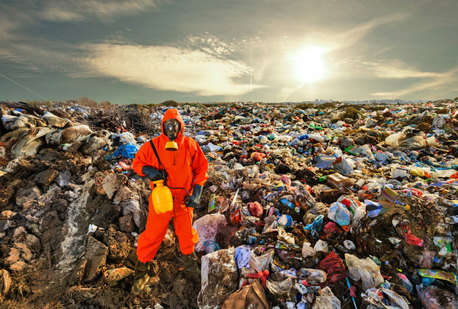 Man-made waste is the number one reason for land pollution