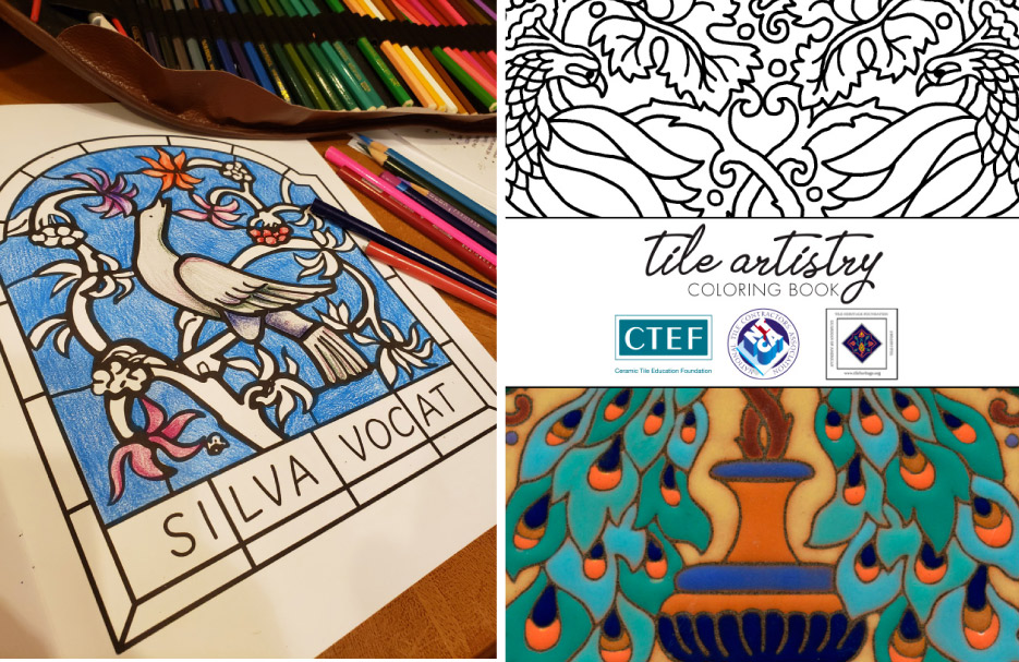 The coloring book is available on www.tile-assn.com/store