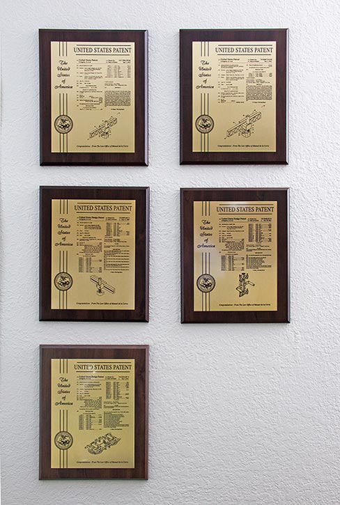 Top row, right patent is for the Quick-Clamp, pre-cursor of the popular Lam-Clamp device.