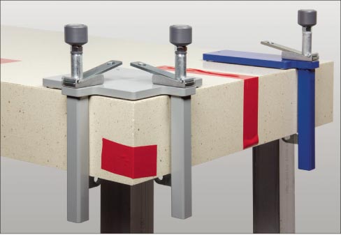 Omni Cubed’s Miter-Up Clamps give you a secure hold while your adhesive sets, for the best possible results.