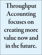 Throughput Accounting focuses on  creating more value now and  in the future.