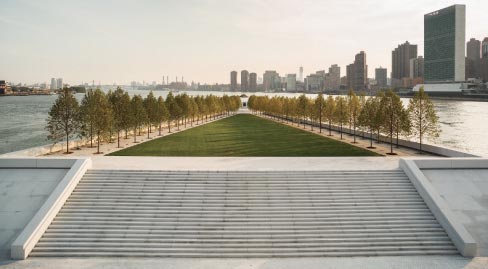 The 2013 Grande Pinnacle and Award of Excellence winner: the Franklin D. Roosevelt Four Freedoms Park, Welfare Island, East River, New York, New York.