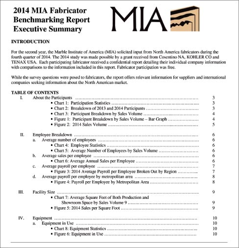 MIA Releases 2014 Fabrication Benchmarking Survey