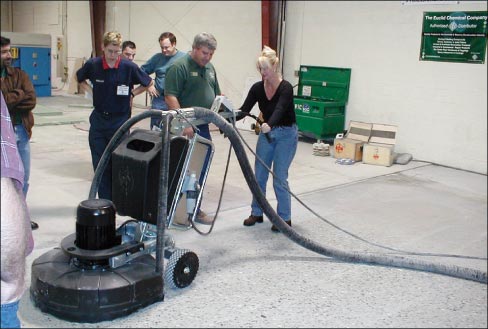 Polished concrete training back in the early 2000s.