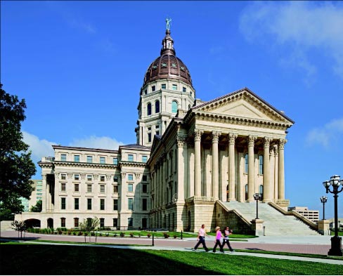 The original Kansas Statehouse was constructed over a 37-year period in three distinct phases, each reflecting subtle variations in tooling and ornamentation that was indicative of the changing immigrant mason workforce of the 19th century Midwest.