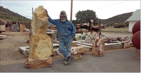 “I do bases for a lot of famous artists,” Pete explained. “I did one base that was 6,500 pounds, and had to drive it a mile and a half through a golf course with a loader carrying this thing with a $350,000 bronze on top of it. You don’t want to make any mistakes, if you know what I mean!” 