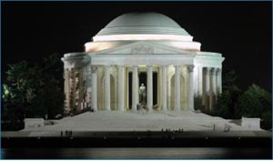 Yule marble, quarried in Colorado, was used in the Jefferson Memorial.