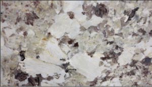 Delicatus White granite, a pegmatite, can be recognized by its large crystals.