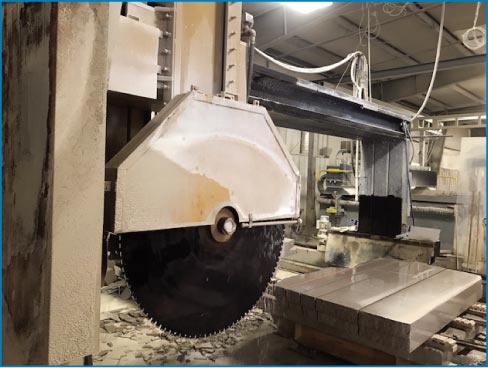 Brad Mobley, Indiana Limestone Fabricators: “We’ve had our Wilson Rip Saw for five or six years. When it comes to support, they’ll pick up the phone and answer everything you need to know.” At the time of this story, Ray and Matt Wilson were out on the road doing installs.