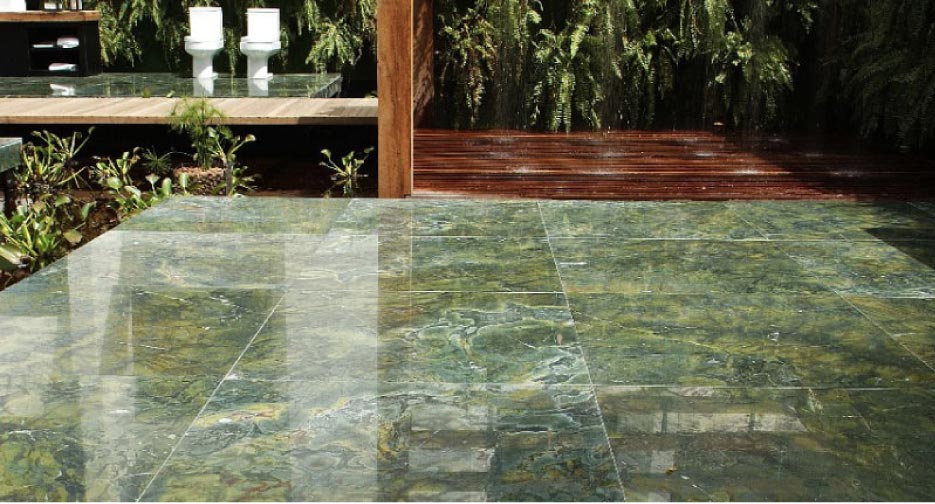 Large format flooring tiles: Is it marble or serpentine?