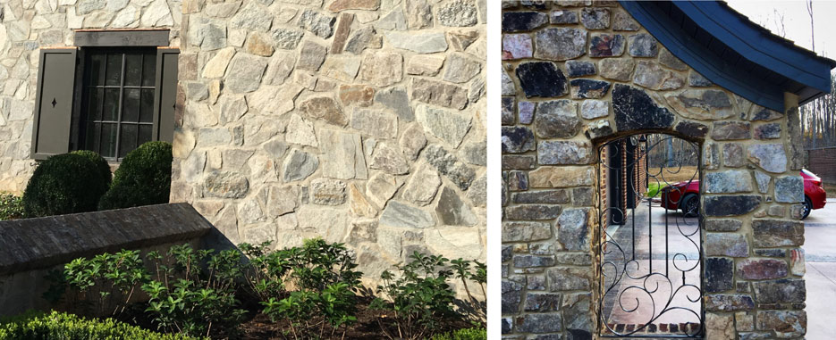 Weathered fieldstone is a native Tennessee stone that can be utilized in many shapes and sizes. The seam face offers many beautiful color variations.