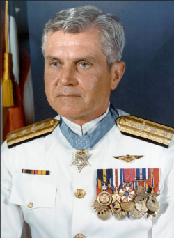 Admiral James Stockdale was one of the highest-ranking prisoners of war in Vietnam and received The Medal of Honor for his heroic behaviors.