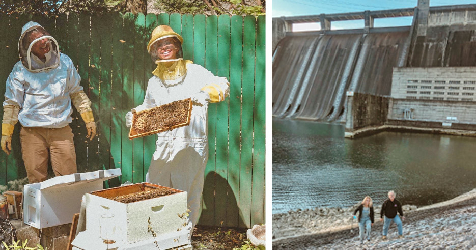 How did you stay busy during the quarantine? My oldest daughter Logan and I transferred a new nucleus honeybee colony to their permanent home. We were fortunate to have public areas still open to cautious use. Here, we’re heading back up from trout fishing on the Clinch River, below Norris Dam.