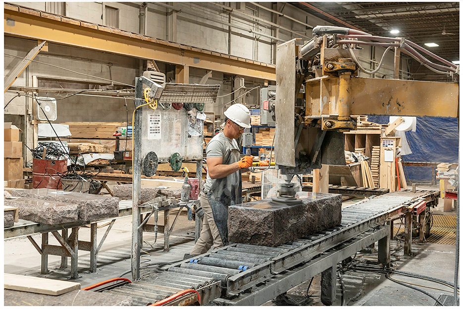 Processing a Dakota Granite block