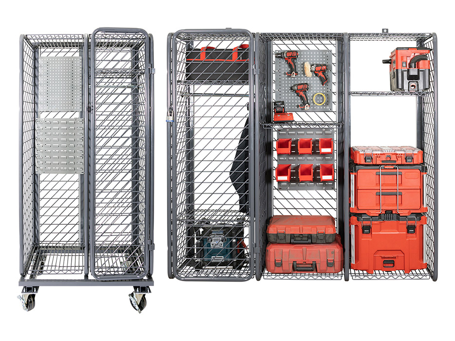 The new Tool Storage System is available with two or three individual lockers