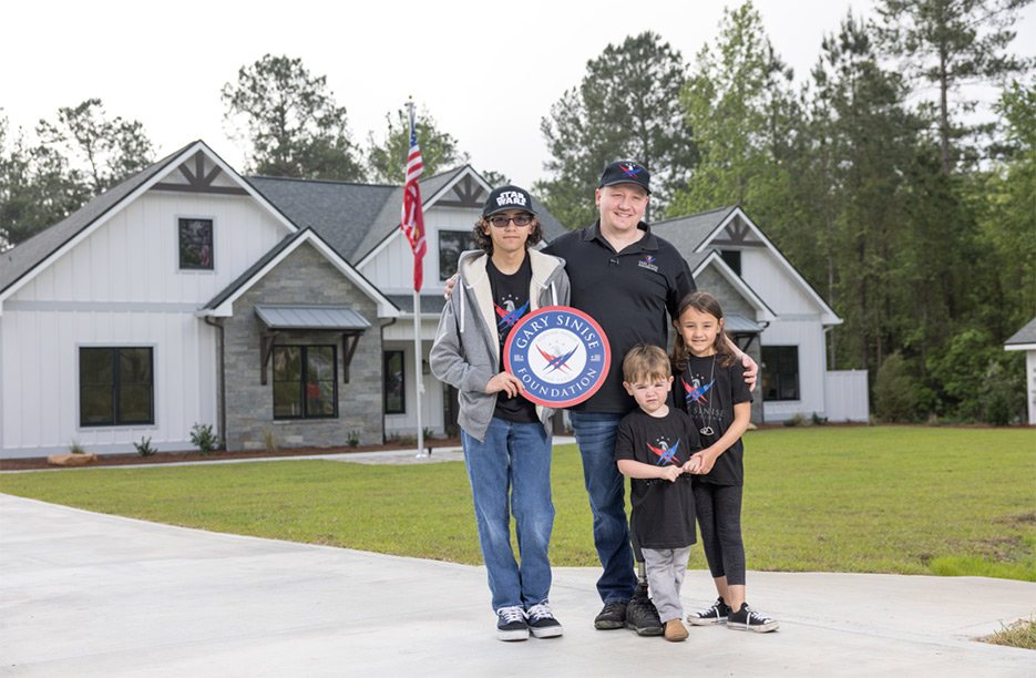 Natural stone and fabrication for U.S. Marine Corps Corporal and Police Officer Sharif Muzayen were provided by UMI and Florida Custom Marble.