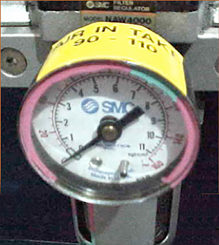 Gauges marked with proper range