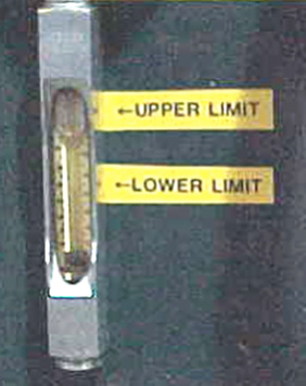 Min/max fill level limits clearly marked