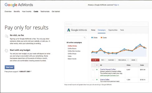 Google AdWords is a pay-per-click program you can use to get your ad up above the scroll line.  Recent improvements make AdWords a stronger tool.