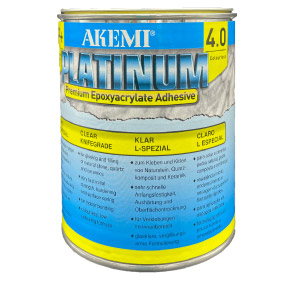 The updated Platinum 4.0 P+ is a colorless Epoxyacrylate resin adhesive developed for natural stone, quartz and porcelain.  Improvements include enhanced bond strength and extended shelf  life. 