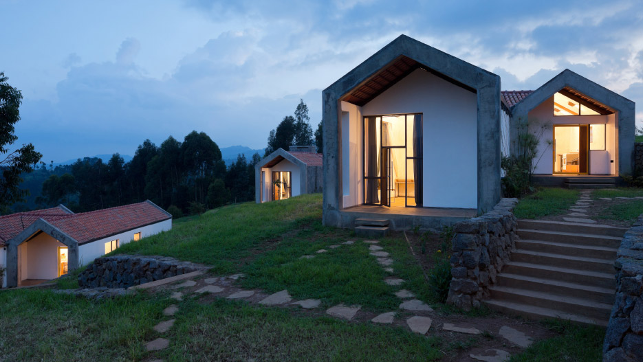 Butaro Hospital opened in 2011 as part of a 15-year master plan that also includes phase two of doctor housing, a cancer center, and a university — all featuring local stone. 